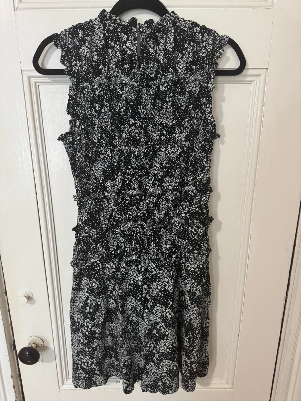 Madewell Black and White Floral Print Dress sz 4